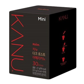 카누 미니 다크 로스트 아메리카노 원두커피믹스, 900mg, 30개입, 1개