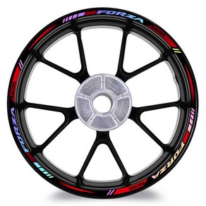 Forza 휠 스티커 14 15 림 오토바이 액세서리 혼다 Forza125 Forza250 Forza300 Forza350 125 250 300 350 NSS125 2023, New Laser, 1개