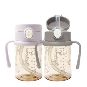 베베락 아이와 PPSU 원터치 빨대컵 210ml 2P, IWA 빨대컵 210(라벤더1P+초코1P), 1개