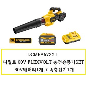 DCMBA572X1 디월트 60V 충전송풍기SET 60V배터리1개 고속충전기1개, 1개