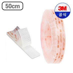 3M 듀얼락 투명 강력 찍찍이 테이프 SJ3560 폭25mm 50cm, 3개