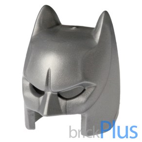 레고 부품 헤드기어 배트맨 헬멧 - 은색 Flat Silve Minifig Headgea Mask Batman Type 3 Cowl Open Chin 6097425 18987, 1개