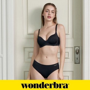 원더브라 WONDERBRA 일체형 볼륨 몰드 노와이어 브라팬티 2종세트 블랙 WBW3O04C_T