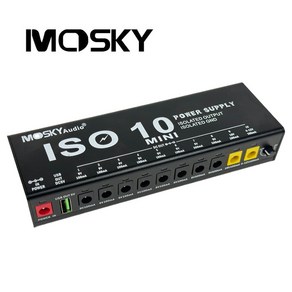 모스키 이펙터 페달보드 파워 서플라이 ISO-10 MINI 컴팩트형 (10구)