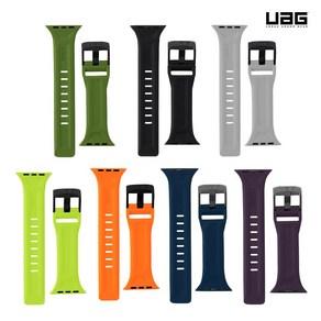 UAG 스마트워치 스카우트 스트랩 울트라/SE/9/8/7/6/5/4/3 호환, 실버- 38.40.41mm