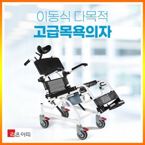 라온아띠 고급 목욕의자 KCS-811 이동변기 겸용 틸팅기능, 혼합색상, 1세트