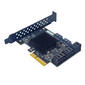 PCIE 8 포트 SATA 확장 카드 익스텐션 보드 PCI E PCI-E Expess X4-SATA3 6G HDD SSD 어댑터 컨트롤러 허브 멀티플라이어, 1개