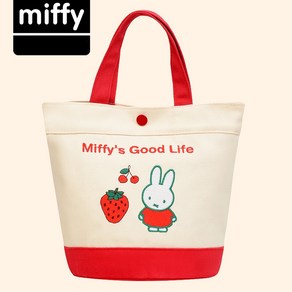 미피 토끼 MIFFY 캔버스 대용량 핸드백 도시락 가방