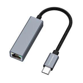 바라보고 USB C타입 기가비트 이더넷 유선 랜카드 허브 그레이