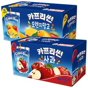 농심 카프리썬 200mlx20개(오렌지망고10+사과10), 20개, 200ml