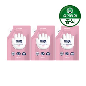 유한양행 [본사직영] 해피홈 SAFE365 핸드워시 파우치형 리필 200mL 핑크포레향 3개