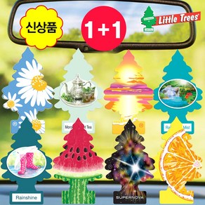 1+1 신상품 리틀트리 TREE 차량용 방향제 사쉐 고급 명품 새차 종이 방향제 선물 걸이형 방향제