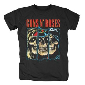 ROCKPANDA Guns N Roses Split Skulls 반팔티