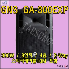 GA-300EXP/GA300EXP/지앤에스/300W/포터블앰프확장스피커/버스킹음향기기/포터블스피커/행사용음향기기/이동식앰프스피커/GNS/300W스피커/4옴/이동형보조스피커