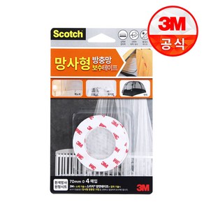 3M 망사형 방충망 보수테이프 (원형7cm 4매입), 1개