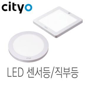 CITYO 씨티오 LED 엣지센서등 직부등 현관 복도 계단 센서등 매입등효과 브라켓사용 간편설치 16W / 21W (고정형), 원형, 직부등 16W(6인치), 주광(흰빛) 6500K, 1개