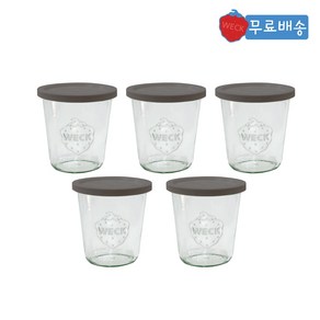 [WECK] 580ml (No742) 유리병+PE뚜껑 5개 PE그린레이 5개, PE그린레이 5개 × 5개