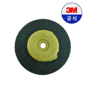 3M 스카치브라이트 베벨 디스크 그린 400방 부직포 수세미 녹 흠집 제거 그라인더날, 1개