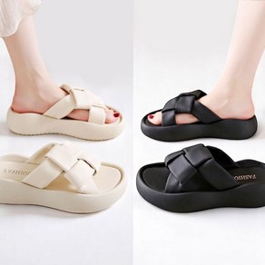스타앤코 여성 발편한 쿠션 슬리퍼 키높이 5cm