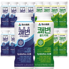 파스퇴르 쾌변 요구르트 150ml 혼합16입(저지방플레인 8입+골드키위 8입), 단품없음, 16개