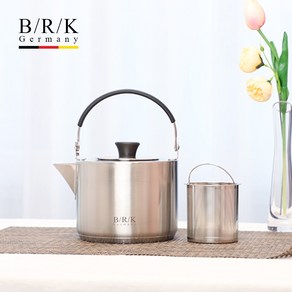 독일 BRK 스테인레스 예쁜 주전자 인덕션 가스레인지 겸용, 티포트 1.2L (차망포함)