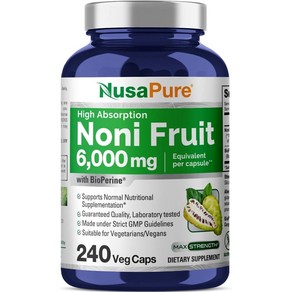 누사퓨어 노니 Noni Fuit 2000mg 200캡슐, 2g, 1개