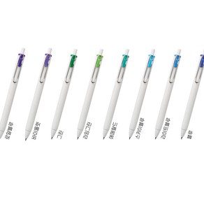 미쓰비시 유니볼원 베이직 볼펜 8p 세트 0.38mm, 8p(파랑계열1씩), 1세트
