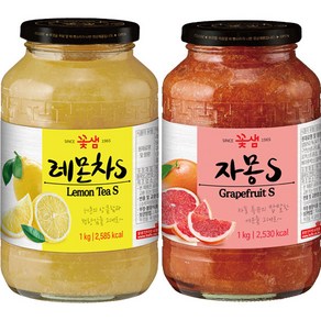 꽃샘 레몬차S 1kg+자몽차S 1kg, 1개, 1kg, 1개입