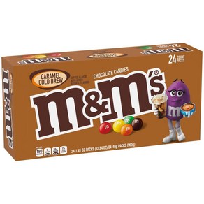 M&M'S CARAMEL 콜드 브루 싱글 백 당 40g(1.4온스) 카톤당 24개 (총 33.84개)