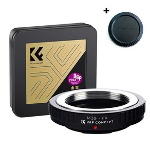 KnF M39-FX 렌즈변환 어댑터 - M39 마운트 렌즈 > 후지 X 바디 - 뒤캡옵션 __ M39 Lens to Fuji X adapte (FX cap option), M39-FX + 뒤캡, 1개