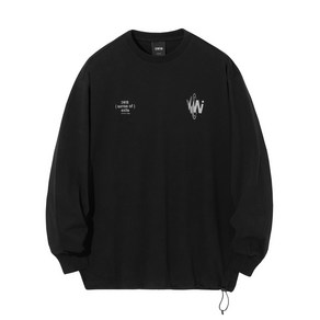 스위브 유니 BOTTOM HEM STRING LONG SLEEVE T-SHIRTS BLACK LSRSCTR114M