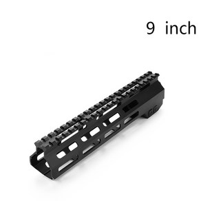 magoui a-15 m4 m-lok mlok 79101213.515171922inch 슬림 프리 플로트 핸드 가드 m-lok 라이플 스코프 마운트 스틸 너트 포함, 9인치, 1개