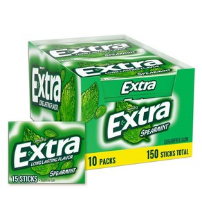 $EXTRA 스피어민트 무설탕 츄잉껌 15개입, 1개