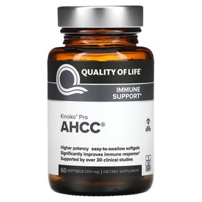 퀄리티오브라이프랩스 AHCC RX 300mg 소프트젤 60정, 1개