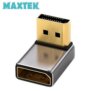 [MAXTEK] 맥스텍 DisplayPort1.4 상향 90도 꺽임 디스플레이포트 연장 젠더 8K@60Hz UHD [MT596]