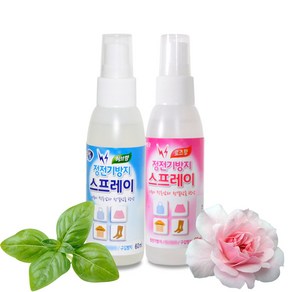 리빙굿 정전기방지 스프레이 60ml 허브향 4개+로즈향4개, 8개