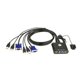 ATEN - CS22U 2-Pot USB Cable KVM Switch KVM스위치/2:1/USB/케이블일체형, 1개