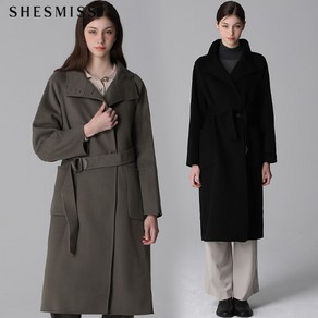 쉬즈미스SHESMI 울 블렌드 하이넥 코트 택가격568000원1553686