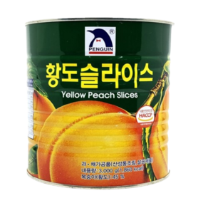 펭귄 황도 슬라이스 대용량 3kg - 업소용 급식용(국내제조), 1개