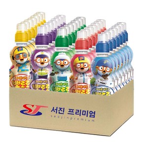 (서진프리미엄) 뽀로로 어린이음료 5종 235ml (밀크7개+딸기7개+사과7개+블루베리7개+바나나7개) 총35개