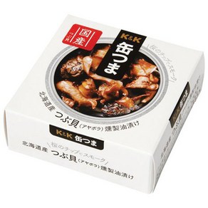 캔에 가득 홋카이도산 츠부 조개 훈제 오일 통조림 35g, 1개