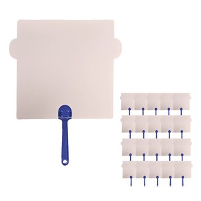 [메잌미] DIY 종이부채꾸미기 20개, 로봇