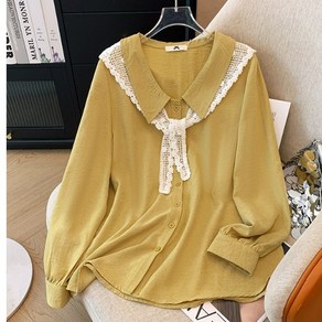 브루니 빅사이즈블라우스 가을 러블리 블라우스 2XL~6XL P503