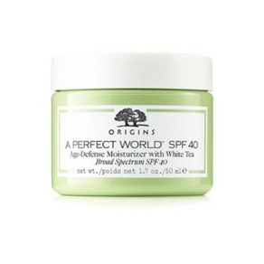 오리진스 어 퍼펙트 월드 에이지 디펜스 모이스처라이저 화이트 티 SPF 40, 50ml, 1개