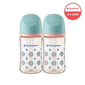 더블하트 모유실감 3세대 트윈팩 PPSU 단청 240ml