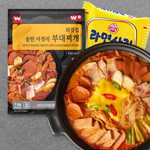 외갓집 송탄 서정리 부대찌개 1kg x 2팩 (라면사리 2개), 2개