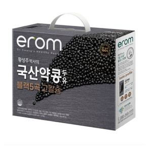 황성주박사 국산 검은콩 약콩 두유 190ml x 24개 고칼슘 저당