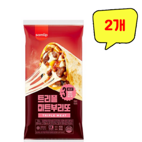 삼립 트리플 미트 부리또, 2개, 120g