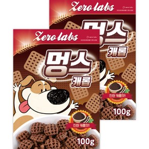 제로랩스 강아지용 시리얼 멍스, 캐롭 맛, 100g, 2개