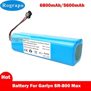 로봇 진공 청소기용 배터리 SUN-INTE-279 Galyn SR-800 Max Po 14.4V 5600mAh 6800mAh 신제품, 1)6800mAh Battey, 1개